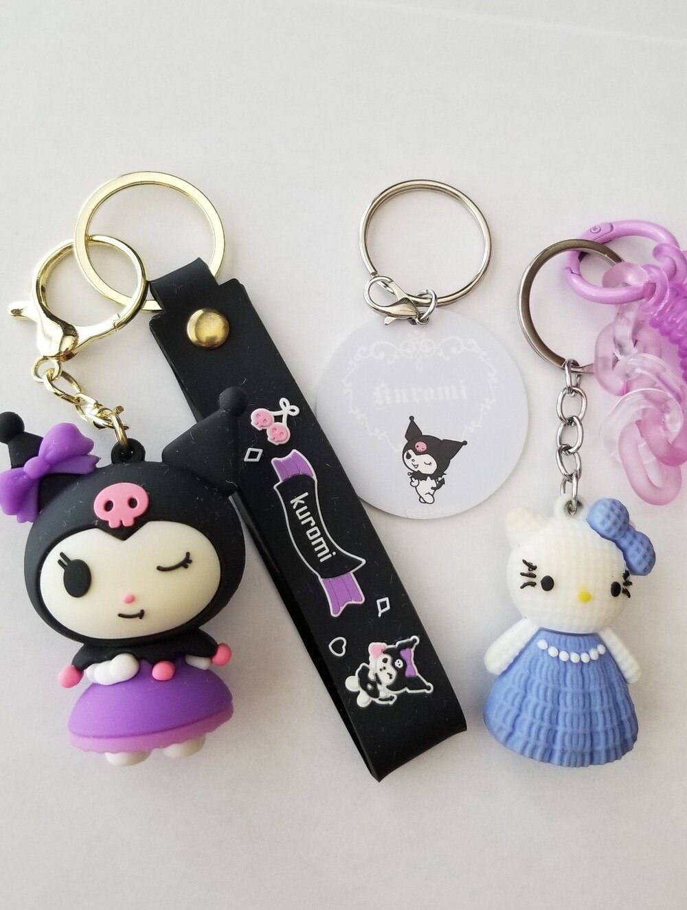 ❗Hello Kitty and Kuromi Kawaii Purple Keychain Bundle❗